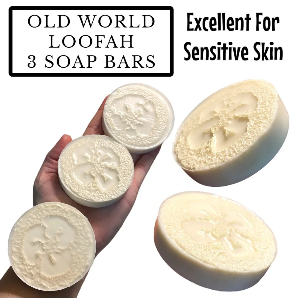 3 Bars, Loofahs Soap, Myrrh Dark Fruit Handmade, Gift Ideas! ( PR… - Picture 1 of 1